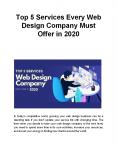 Top 5 Services Every Web Design Company Must Offer in 2020 PowerPoint PPT Presentation