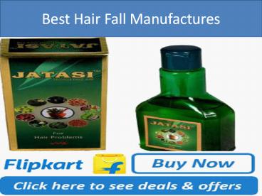best hair fall manufactures