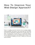 How To Improve Your Web Design Approach? PowerPoint PPT Presentation