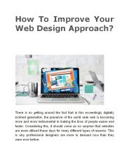 How To Improve Your Web Design Approach?