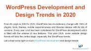 Check latest WordPress Development & Design Trends in 2020