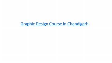 Graphic Design Course In Chandigarh