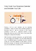 Color Code Your Dynamics Calendar and Declutter Your Life! PowerPoint PPT Presentation