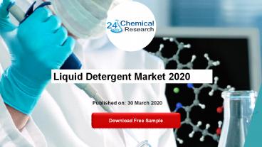 Liquid Detergent Market 2020