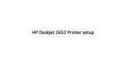 HP Deskjet 2652 Printer setup