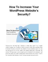 How To Increase Your WordPress Website’s Security?