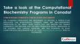 Biochemistry Programs in Canada PowerPoint PPT Presentation