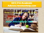 HCS 216 Academic Adviser/newtonhelp.com
