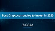 Best Cryptocurrencies to Invest in 2020