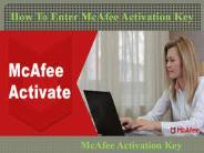 How to enter McAfee activation key