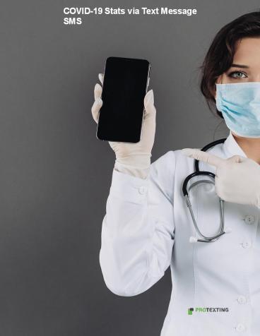 Current COVID-19 Stats via Text Message SMS