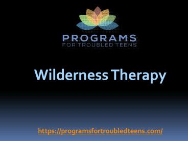 Wilderness Therapy  - programsfortroubledteens.com
