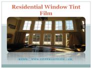Tint Pros Online- Residential services
