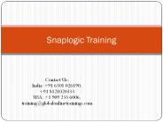 SNAPLOGIC Training | Best SNAPLOGIC Online Training - GOT