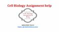 Cell Biology Assignment help-globalwebtutors PowerPoint PPT Presentation