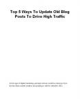 Top 5 Ways To Update Old Blog Posts To Drive High Traffic PowerPoint PPT Presentation