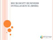 Microsoft Business Intelligence (MSBI)