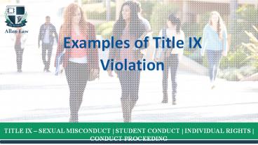 Examples of Title IX Violation