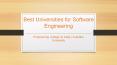 Best Universities for Software Engineering - Avantika University PowerPoint PPT Presentation