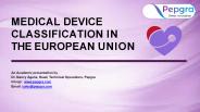 Medical Device Classification in the European Union – Pepgra.com