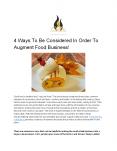 4 Ways To Be Considered In Order To Augment Food Business! PowerPoint PPT Presentation