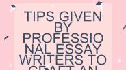 Tips on Crafting  An Error Free Essay