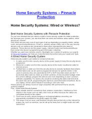 Home Security Systems: Wired or Wireless?