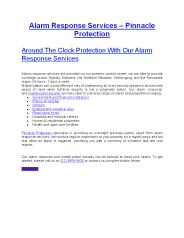 Alarm Response Services & Mobile Patrol Security