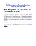 Risk Management Security Services PowerPoint PPT Presentation