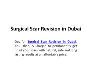 Surgical Scar Revision in Dubai