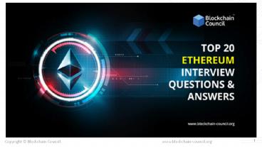 Top 20 Ethereum Interview Questions & Answers