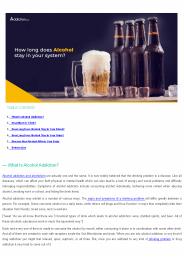 How Long Does Alcohol Stay In Your System
