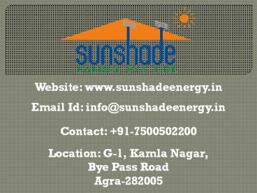 Investing in Commercial Solar Power Plant in Agra