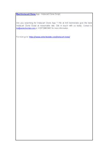 Best Instacart Clone App - Instacart Clone Script