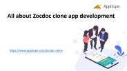 All about Zocdoc clone app development