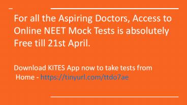 Get Online JEE and NEET Practice Tests App