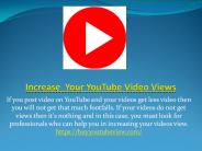How To Increase YouTube Video Views