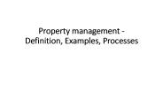 Property management - Definition, Examples, Processes