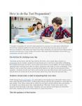 How to do the Test Preparation? PowerPoint PPT Presentation