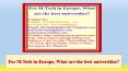 For M.tech in Europe, What Are the Best Universities PowerPoint PPT Presentation