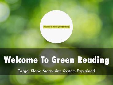 Green Reading Presentation