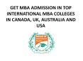 Top International MBA Colleges PowerPoint PPT Presentation