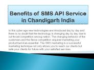 Benefits of SMS API Service in Chandigarh India