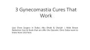3 Gynecomastia Cures That Work