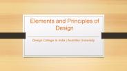 Elements and Principles of Design - Avantika University
