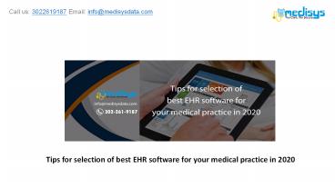 Tips for selection of best EHR software for your medical practice in 2020