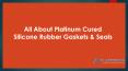Platinum Cured Silicone Rubber Gaskets & Seals PowerPoint PPT Presentation
