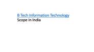 B Tech Information Technology Scope in India