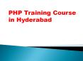 Job Oriented PHP Training Course in Hyderabad PowerPoint PPT Presentation