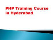 Job Oriented PHP Training Course in Hyderabad